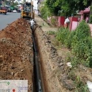 200mm DI pipe laying