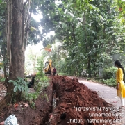 Laying of 90 mm pvc