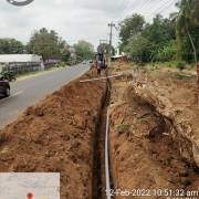 250mm DI pipe laying