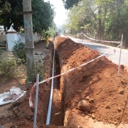 250mm DI pipe laying