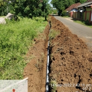 Laying of 90 mm pvc