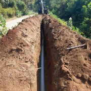 140mm PVC pipe laying