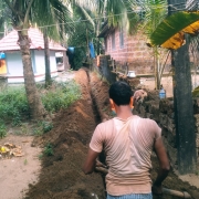 Pipe  laying work