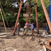 Pile concrteting at proposed  16LL Vadicadu OHSR site