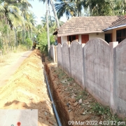 Laying of 90mm PVC pipe work 