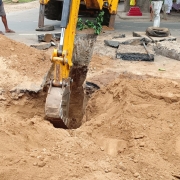 300 mm distribution line crossing &160 mm pvc