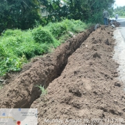 Laying of 90 mm pvc