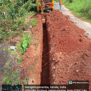 Distribution pipe laying