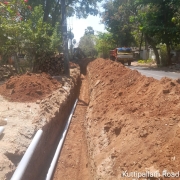 350mm DI pipe laying 