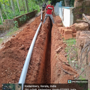 Distribution line laying