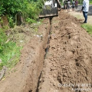 90mm PVC pipe laying