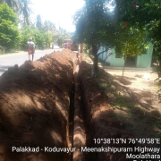 laying of 200mm DI pipe 