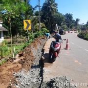 Road restoration work in progress