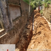 90mm  PVC pipe laying work 