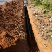 200mm DI pipe laying