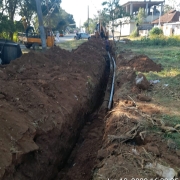 200mm DI pipe laying 