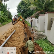 200mm DI pipe laying 