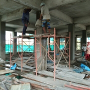 Column plastering work 