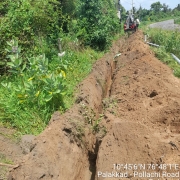 90mm PVC pipe laying