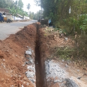 90mm PVC pipe laying