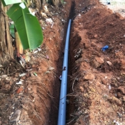160mm PVC Distribution main laying in progress on 15.06.22