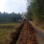 160mm PVC pipe laying