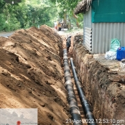 200mm,300mm DI k9 pipe laying 