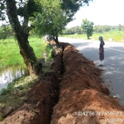 Laying of 90mm pvc