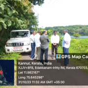 Proposed site of intake well cum pump house of JJM Trippangottur and Adjoining Panchayaths