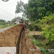 300mm 200mm DI k9 pipe laying work
