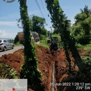 200 mm DI pipe laying