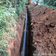 300mm DI pipe laying 