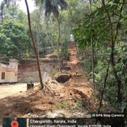 Thonakara tank road cutting for DI pumping and distribution pipe
