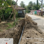 90mm PVC pipe laying work