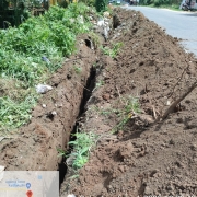 Laying of 90 mm pvc 