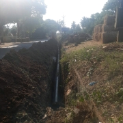 250mm DI pipe laying 