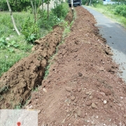 Laying of 110 mm pvc