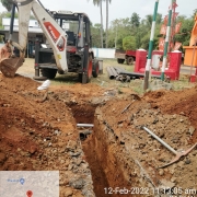 250mm DI pipe laying
