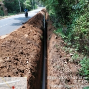 Laying of 110mm pvc