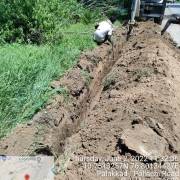 Laying of 90 mm pvc 