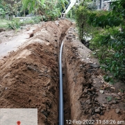 110mm PVC pipe laying