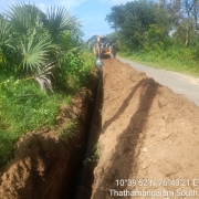 laying of 200mm DI pipe