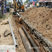 200mm Pumping main,300mm Distribution line laying work