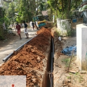 90mm PVC pipe laying