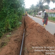 Laying of 90mm pvc