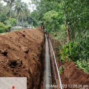 450mm,200mm DI K9 pipe laying