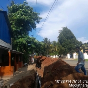  laying of 250mm Distribution pipe and 200mm pumping main