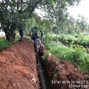 200mm DI pipe laying