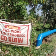 MS pipe gap filling work at Muttar panchayath