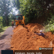 Pipe laying work